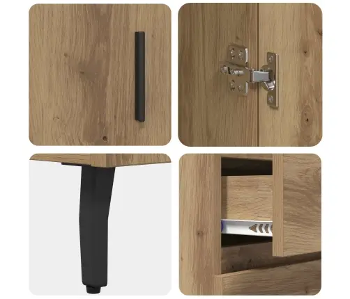 Augstais Skapītis Artisānā Ozols 69,5 X 34 X 180 Cm Vidaxl