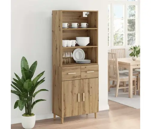 Augstais Skapītis Artisānā Ozols 69,5 X 32,5 X 180 Cm Vidaxl