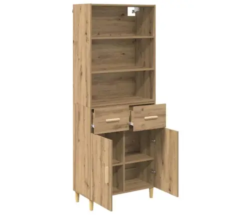 Augstais Skapītis Artisānā Ozols 69,5 X 32,5 X 180 Cm Vidaxl