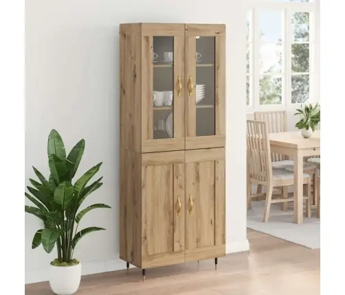 Aukštas Spintelė 2 Pcs Amatininkų Ąžuolas 69,5 X 34 X 180 Cm