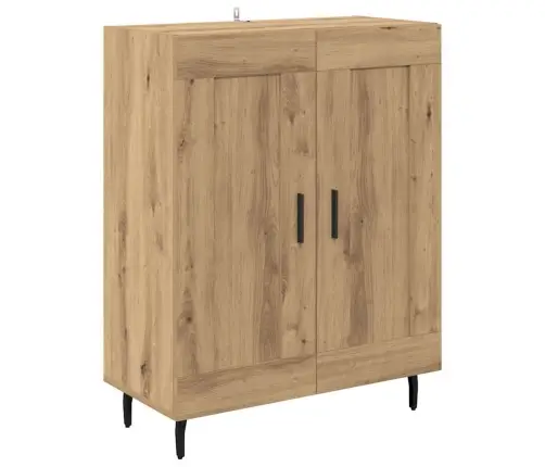 Augstais Skapītis 2 Pcs Artisānā Ozols Koka Un Stikla Materiāls Vidaxl