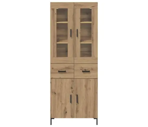 Augstais Skapītis 2 Pcs Artisānā Ozols 69,5 X 34 X 180 Cm Vidaxl