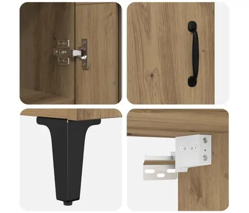 Augstais Skapītis Artisānā Ozols 69,5 X 34 X 180 Cm Vidaxl