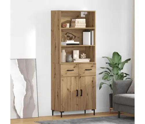 Augstais Skapītis Artisānā Ozols 69,5 X 32,5 X 180 Cm Vidaxl