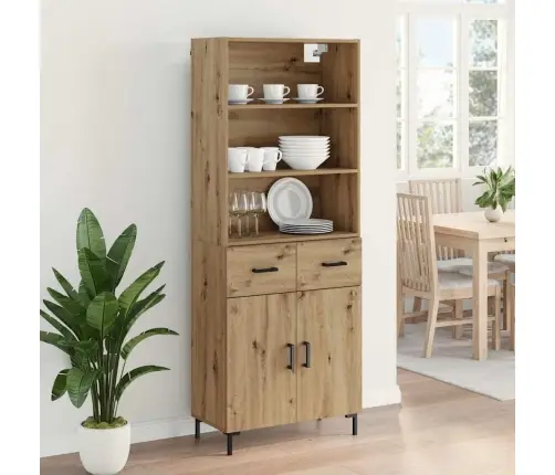 Augstais Skapītis Artisānā Ozols 69,5 X 32,5 X 180 Cm Vidaxl