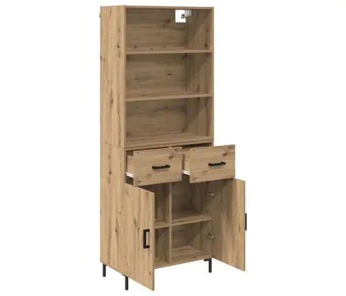 Augstais Skapītis Artisānā Ozols 69,5 X 32,5 X 180 Cm Vidaxl