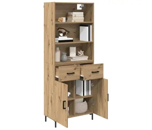 Augstais Skapītis Artisānā Ozols 69,5 X 32,5 X 180 Cm Vidaxl