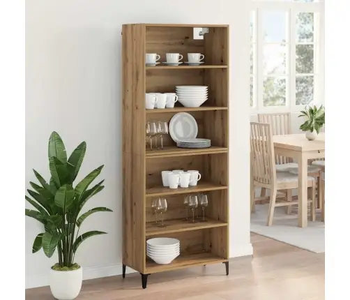 Augstais Skapītis Artisānā Ozols 69,5 X 34 X 180 Cm Vidaxl