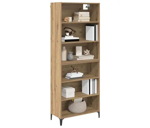 Augstais Skapītis Artisānā Ozols 69,5 X 34 X 180 Cm Vidaxl