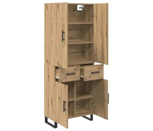 Aukštas Spintelė Su Stalčių 2 Pcs Amatininkų Ąžuolas