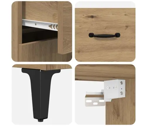 Augstais Skapītis Artisānā Ozols 69,5 X 34 X 180 Cm Vidaxl