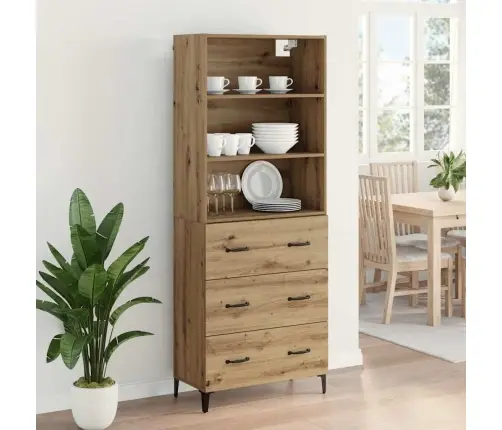 Augstais Skapītis Artisānā Ozols 69,5 X 34 X 180 Cm Vidaxl