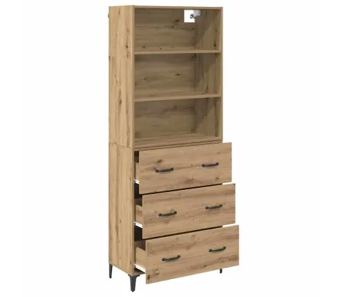 Augstais Skapītis Artisānā Ozols 69,5 X 34 X 180 Cm Vidaxl