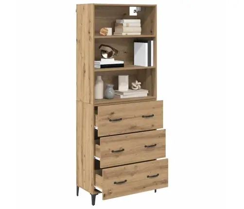 Augstais Skapītis Artisānā Ozols 69,5 X 34 X 180 Cm Vidaxl