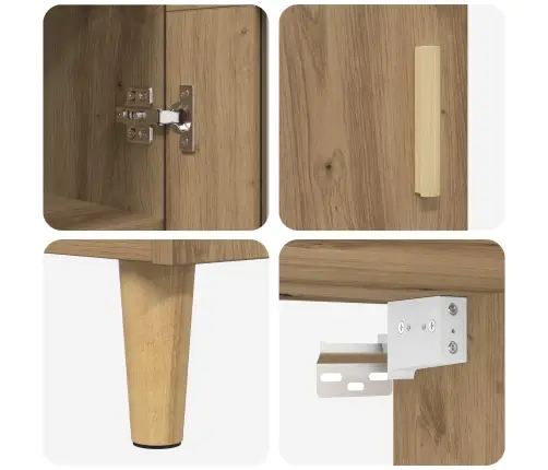 Augstais Skapītis Artisānā Ozols 69,5 X 34 X 180 Cm Vidaxl