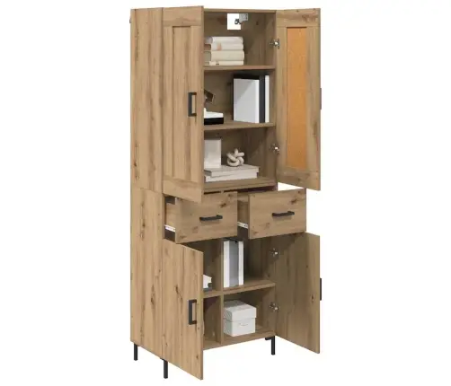 Augstais Skapītis Artisānā Ozols 69,5 X 34 X 180 Cm Vidaxl