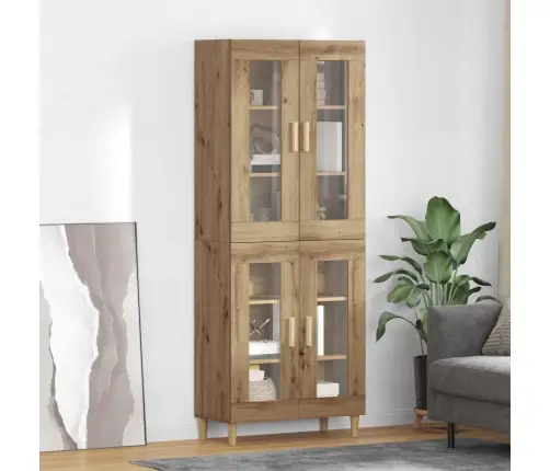 Augstais Skapītis Artisānā Ozols 69,5 X 34 X 180 Cm Vidaxl