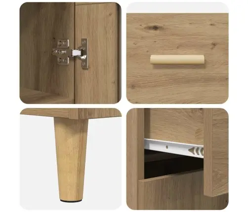 Aukštas Spintelė Amatininkų Ąžuolas 69,5 X 32,5 X 180 Cm