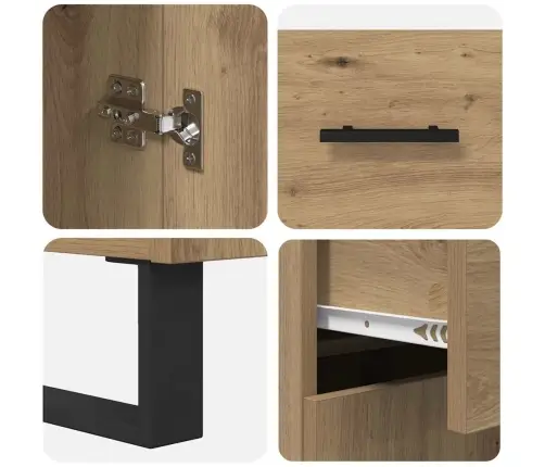 Augstais Skapītis Artisānā Ozols 69,5 X 34 X 180 Cm Vidaxl