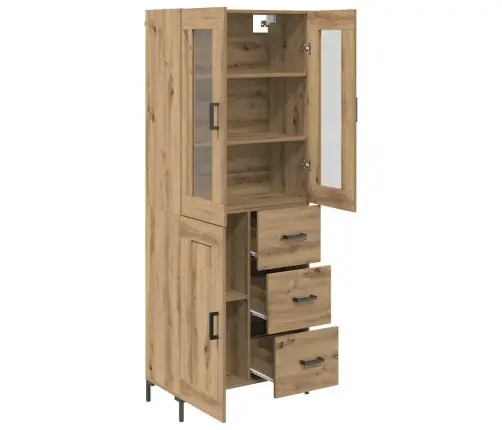 Augstais Skapītis 2 Pcs Artisānā Ozols 69,5 X 34 X 180 Cm Vidaxl