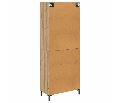 Augstais Skapītis 2 Pcs Artisānā Ozols 69,5 X 34 X 180 Cm Vidaxl