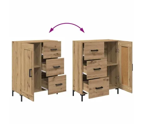 Augstais Skapītis 2 Pcs Artisānā Ozols 69,5 X 34 X 180 Cm Vidaxl