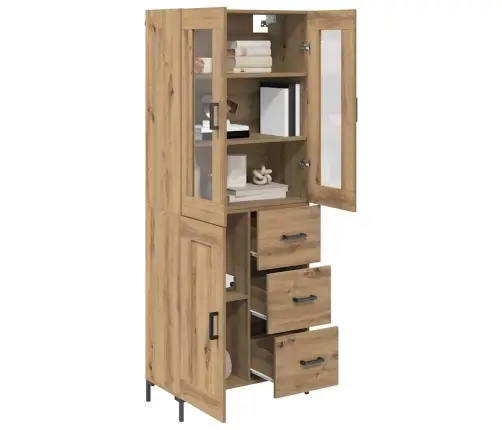 Augstais Skapītis 2 Pcs Artisānā Ozols 69,5 X 34 X 180 Cm Vidaxl