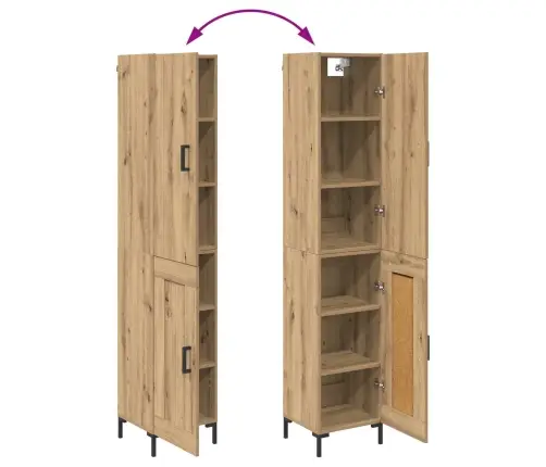 Augstais Skapītis Artisānā Ozols 69,5 X 34 X 180 Cm Vidaxl