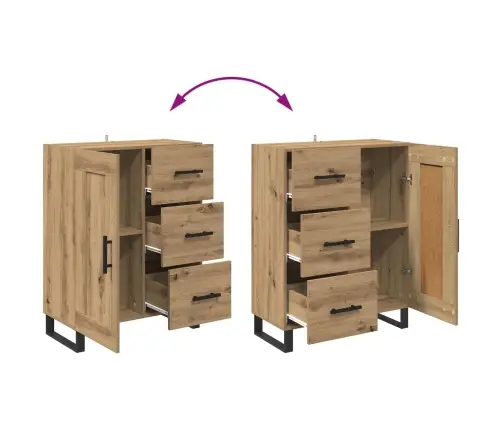 Augstais Skapītis 2 Pcs Artisānā Ozols Koka Un Stikla Materiāls Vidaxl