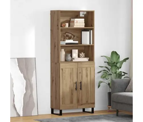 Augstais Skapītis Artisānā Ozols 69,5 X 34 X 180 Cm Vidaxl
