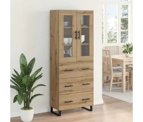 Aukštas Spintelė 2 Pcs Amatininkų Ąžuolas Apdirbta Mediena