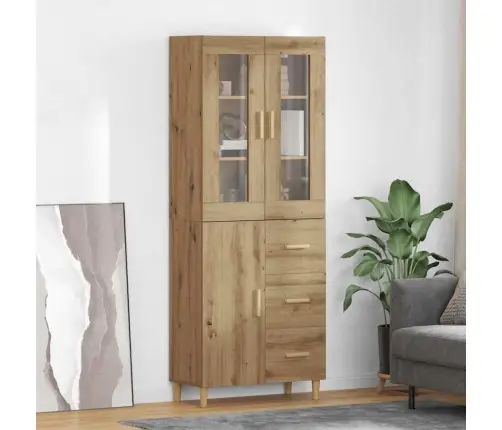 Augstais Skapītis Artisānā Ozols 69,5 X 34 X 180 Cm Vidaxl