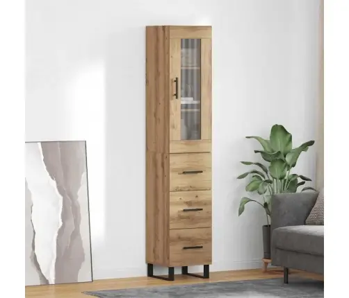 Augstais Skapītis Artisānā Ozols 69,5 X 34 X 180 Cm Vidaxl