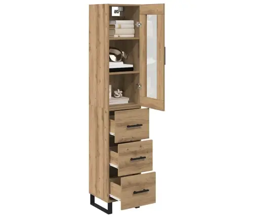 Augstais Skapītis Artisānā Ozols 69,5 X 34 X 180 Cm Vidaxl