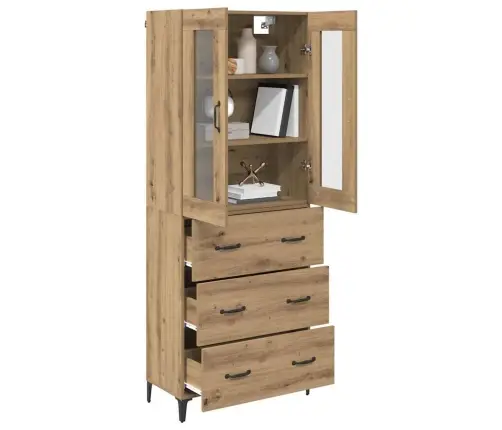 Augstais Skapītis Artisānā Ozols 69,5 X 34 X 180 Cm Vidaxl