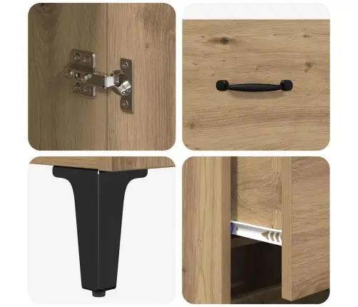 Augstais Skapītis Artisānā Ozols 69,5 X 34 X 180 Cm Vidaxl