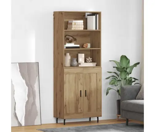 Augstais Skapītis Artisānā Ozols 69,5 X 34 X 180 Cm Vidaxl