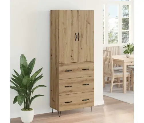 Aukštas Spintelė Su Stalčių 2 Pcs Amatininkų Ąžuolas