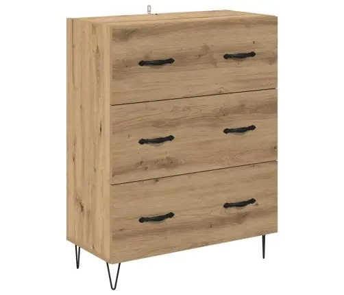 Aukštas Spintelė Su Stalčių 2 Pcs Amatininkų Ąžuolas