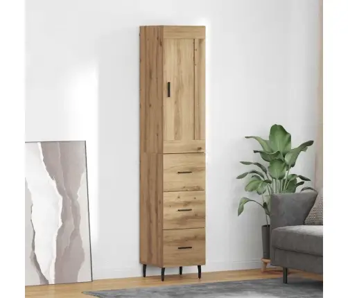 Augstais Skapītis Artisānā Ozols 34,5 X 34 X 180 Cm Vidaxl