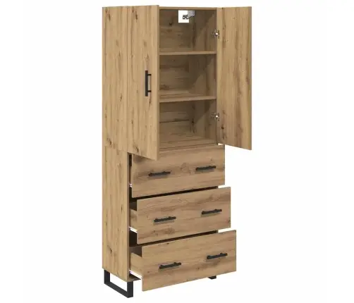 Aukštas Spintelė Su Stalčių 2 Pcs Amatininkų Ąžuolas