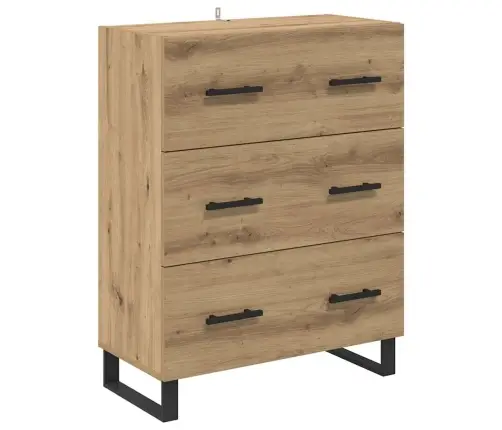 Aukštas Spintelė Su Stalčių 2 Pcs Amatininkų Ąžuolas