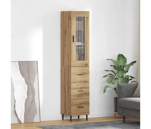 Aukštas Spintelė Amatininkų Ąžuolas 34,5 X 34 X 180 Cm