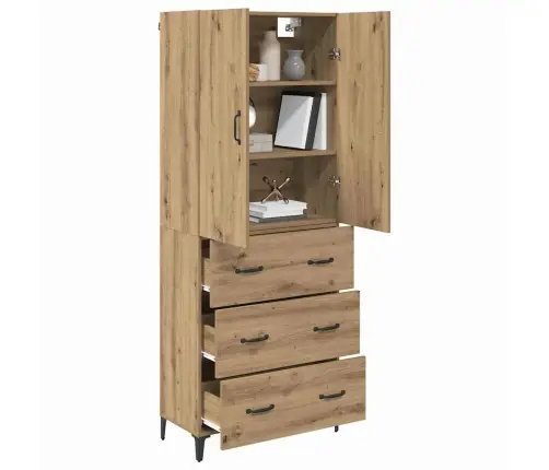 Augstais Skapītis Artisānā Ozols 69,5 X 34 X 180 Cm Vidaxl