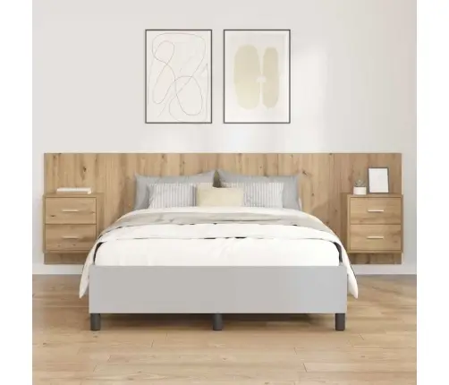 Gultas Galva Ar Skapīšu 3 Pcs Artisānā Ozols Inženierijas Koks Vidaxl