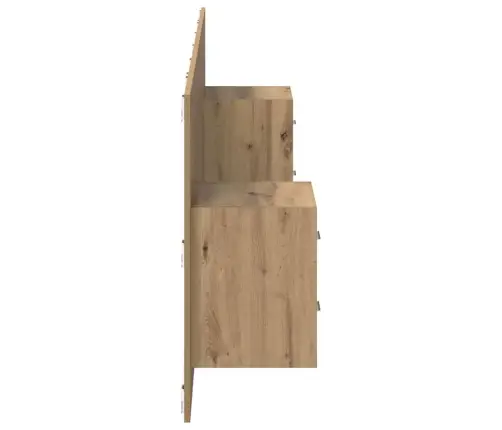 Gultas Galva Ar Skapīšu 3 Pcs Artisānā Ozols Inženierijas Koks Vidaxl