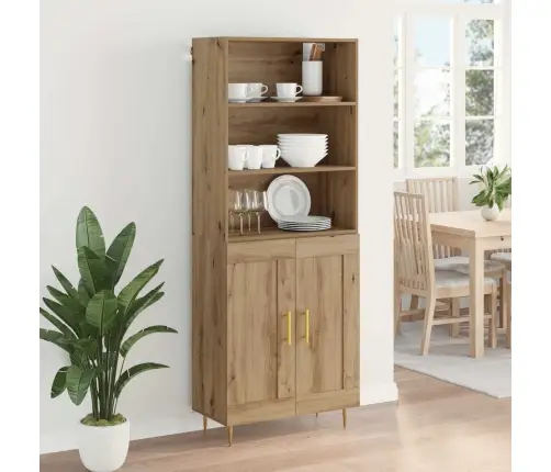 Augstais Skapītis Artisānā Ozols 69,5 X 32,5 X 180 Cm Vidaxl