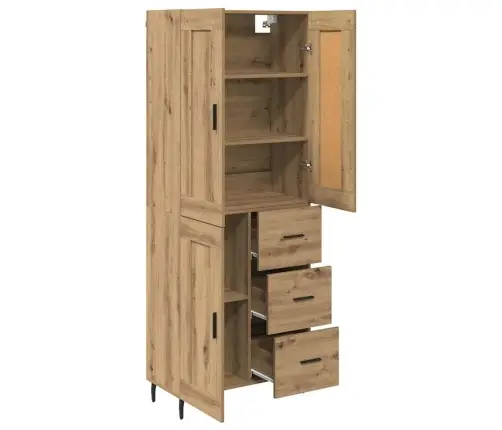 Aukštas Spintelė Su Stalčių 2 Pcs Amatininkų Ąžuolas