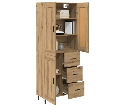 Aukštas Spintelė Su Stalčių 2 Pcs Amatininkų Ąžuolas