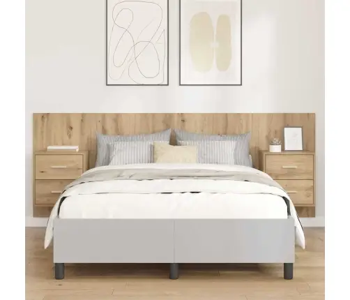 Galvos Aukštas Su Spinta Su Stalčių 3 Pcs Amatininkų Ąžuolas